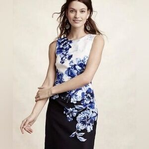 Anthropologie Floral Open Back Dress Size 4